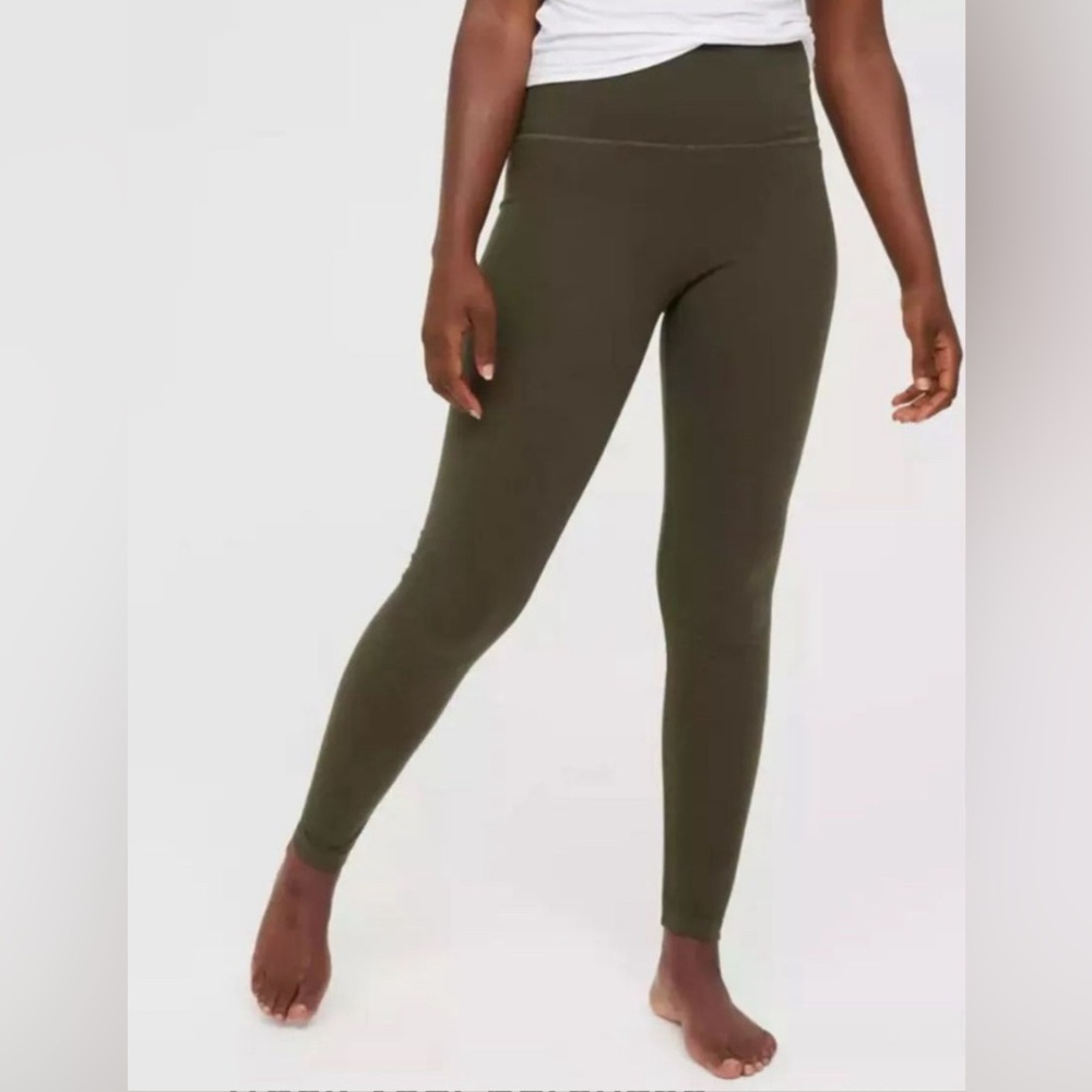 Aerie Offline OG Legging High-Rise Short Seam in Olive, Size S, New w/Tag